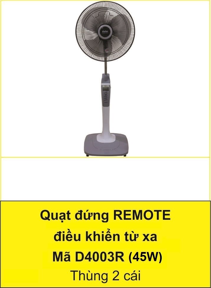 Quạt đứng Elefan có remote D4003R